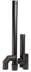 Rozsdamentes, 5 db-os pellet kályha füstcsőkészlet (100 mm) - ecoheat