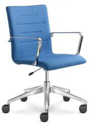 LD Seating OSLO 227 irodai szék, F80-N6, polírozott csillagtalp és karfák
