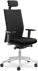 LD Seating ELEMENT 430-SYS irodai szék, fejtámlával, fekete színben