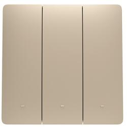 Luxion Háromgombos Kinetikus Kapcsoló, Távirányító, Önellátó Áramellátással - szin arany