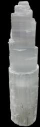  Veioza Selenit Alb Natural Obelisc - 39-40 x 10-11cm - 1 Buc