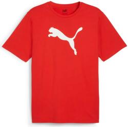 PUMA teamRISE logo férfi póló, piros-fehér, S25 (65870501)