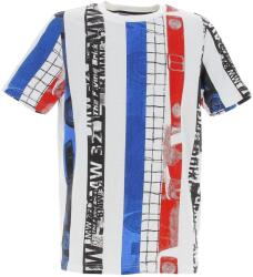 PUMA BMW M Motorsport Striped férfi póló, fehér-fekete-kék-piros, 2023 (53813902)