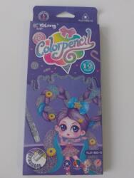 Yalong Stationery színes ceruzakészlet, 12 darabos, radíros végű