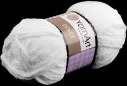 YARNART Dolce zsenília kötő- és horgoló fonal, 100g, 741, fehér