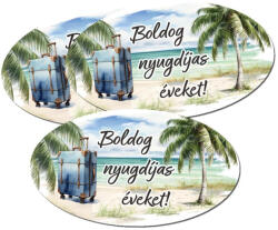 Nyomtatott dekorkarton - Boldog nyugdíjas éveket! 3db/cs - papelito