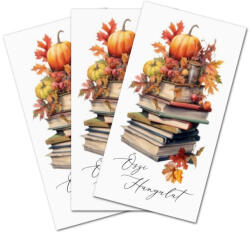 Nyomtatott dekorkarton - Őszi hangulat könyves tábla 3db/cs - papelito