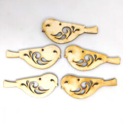 Fa madárka, mintás 8cm 5db/cs 3910 (3910)