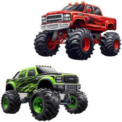  Nyomtatott dekorkarton - Monster truck 2db/csomag - papelito