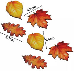 Nyomtatott dekorkarton - Őszi falevelek 4-5cm 6db/cs 6812
