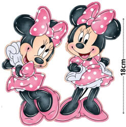 Nyomtatott dekorkarton - Minnie egérke 18cm 2 féle 2db/csomag