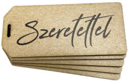  Nyomtatott dekorkarton - Szeretettel biléta natúr 5db/csomag - papelito