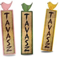  Nyomtatott dekorkarton - Tavasz tábla madárkával 3db/csomag - papelito