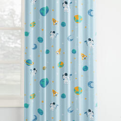 Goldea gyerek pamut függöny - űrhajósok az űrben 200x150 cm