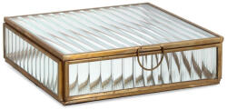 Bizzotto Cutie bijuterii sticla metal auriu Tehri 17, 5x17, 5x4, 5h (0187058)