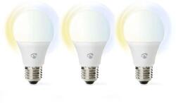 Nedis Bec LED Smart WiFi, E27, 9W, 800 lm, 2700-6500K, set 3 bucati (WIFILW33WTE27)
