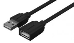 Vention USB-A 2.0/M -> USB-A 2.0/F (hosszabbító, PVC, fekete), 5m, kábel (VAS-A44-B500) - tonerpiac