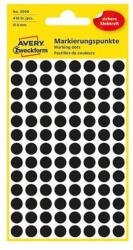 AVERY Etikett AVERY 3009 jelölőpont 8mm fekete 416 darabos (3009) - robbitairodaszer