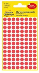 Avery Etikett AVERY 3010 jelölőpont 8mm piros 416 darabos (3010) - robbitairodaszer