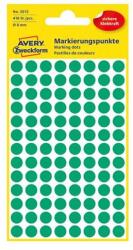 AVERY Etikett AVERY 3012 jelölőpont 8mm zöld 416 darabos (3012) - robbitairodaszer