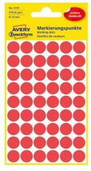 AVERY Etikett AVERY 3141 jelölőpont 12mm piros 270 darabos (3141) - robbitairodaszer
