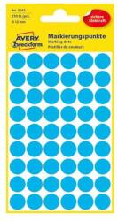 Avery Etikett AVERY 3142 jelölőpont 12mm kék 270 darabos (3142) - robbitairodaszer