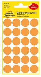 Avery Etikett AVERY 3173 jelölőpont 18mm neon narancs 96 darabos (3173) - robbitairodaszer