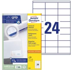 Avery Etikett AVERY 3422 70x35mm univerzális 2400 címke/doboz 100 ív/doboz (3422) - robbitairodaszer