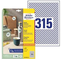 Avery Etikett AVERY L6019REV-25 10mm kör univerzális (L6019REV-25) - robbitairodaszer