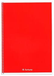 Fortuna Spirálfüzet vonalas FORTUNA Monocolor A/5 70 lapos piros (01.02110)