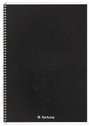 Fortuna Spirálfüzet vonalas FORTUNA Monocolor A/5 70 lapos fekete (01.02113) - robbitairodaszer