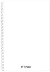 Fortuna Spirálfüzet vonalas FORTUNA Monocolor A/5 70 lapos fehér (01.02117)