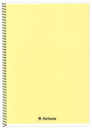Fortuna Spirálfüzet vonalas FORTUNA Monocolor A/5 70 lapos pasztell sárga (01.02123) - robbitairodaszer