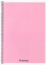 Fortuna Spirálfüzet vonalas FORTUNA Monocolor A/5 70 lapos pasztell rózsaszín (01.02124) - robbitairodaszer