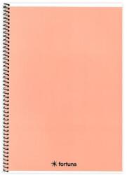 Fortuna Spirálfüzet vonalas FORTUNA Monocolor A/4 70 lapos pasztell barack (01.02138)