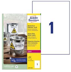 Avery Etikett AVERY L4775-100 210x297 mm fehér időjárásálló 100 címke/doboz 100 ív/doboz (L4775-100) - robbitairodaszer