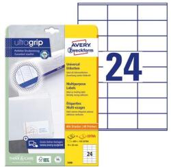 AVERY Etikett AVERY 3490 70x36 mm fehér univerzális 720 címke/doboz 30 ív/doboz (3490) - robbitairodaszer