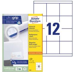 AVERY Etikett AVERY 3661 70x67, 7 mm fehér univerzális 1200 címke/doboz 100 ív/doboz (3661) - robbitairodaszer