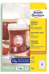 AVERY Etikett AVERY L5081 65 mm kör visszaszedhető 10 íves (5081) - robbitairodaszer