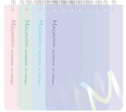 Deli Jegyzetfüzet vonalas DELI Macaron A/7 60 lapos spirálos pasztell színekben (DEN403-A7) - robbitairodaszer