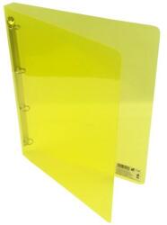 KARTON P+P Gyűrűskönyv A/4 20 mm 4 gyűrű átlátszó sárga (2-146) - robbitairodaszer