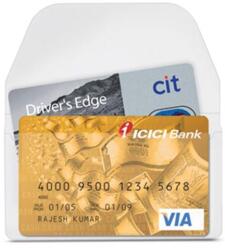 Djois Névjegytok DJOIS öntapadós 105x60 mm ráhajtó lezáró füllel 10 darabos (L6825-10)