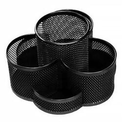  Írószertartó fémhálós forgatható fekete (DKC2483) - robbitairodaszer