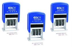 Colop Bélyegző dátum COLOP S160L Fizetve kék ház dátum piros-kék felirat (BE01051658)