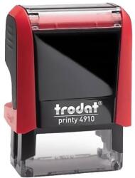 Trodat Bélyegző TRODAT Printy 4910 fekete ház piros párna (4910F/P) - robbitairodaszer