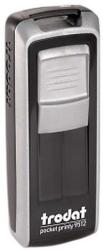 Trodat Bélyegző TRODAT Pocket Printy 9512 zseb ezüst ház fekete párna (9512E/F)