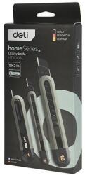 Deli Univerzális vágókés DELI műanyag test különböző méret zöld 3 darabos (DEHT4003L)