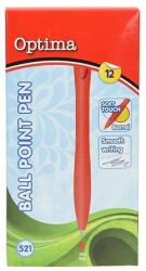 Optima Golyóstoll OPTIMA nyomógombos 521 piros (100912) - robbitairodaszer