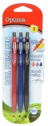 Optima Golyóstoll készlet OPTIMA nyomógombos 521 irodai színek (100916) - robbitairodaszer