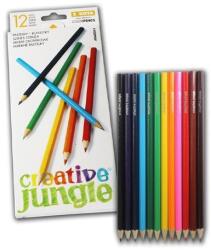 SaKOTA Színes ceruza CREATIVE JUNGLE hatszögletű fehér dobozos 12 darabos (ABA0241)